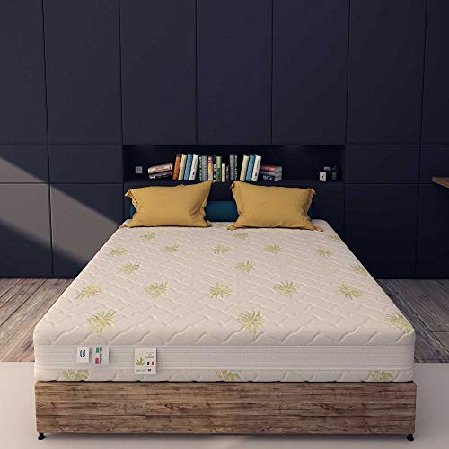 Komfortschaummatratze mit 2 Schichten, 9 + 3 Memory-Schicht – Abnehmbarer Bezug mit Aloe Vera.- Inklusive Kissen mit Schaumflocken. 180 x 200 cm Komfortschaummatratze mit 2 Schichten, 9 + 3 Memory-Schicht – Abnehmbarer Bezug mit Aloe Vera.- Inklusive Kissen mit Schaumflocken. 180 x 200 cm von Baldiflex