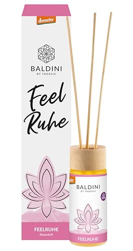 Baldini Feelruhe® Raumduftset – 50 ml – Bio/Demeter – Duftkomposition aus Lavendel, Orange & Benzoe – 100% naturreine ätherische Öle von Baldini