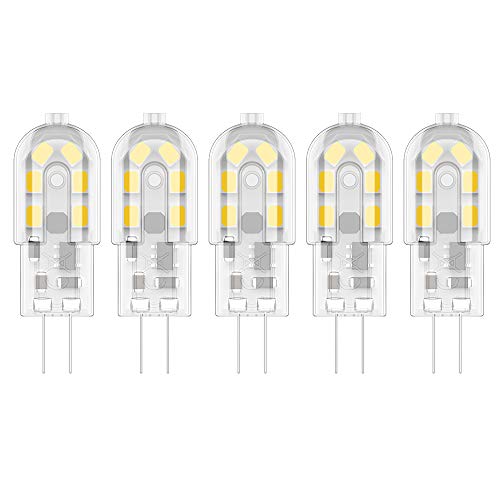 Ziefgn 5X G4 LED Leuchtmittel 2W LED Birnen Warmweiß 3000K LED Lampen 12 SMD 2835LEDs Energie Sparen 200LM AC/DC12V Nicht dimmbar von Ziefgn