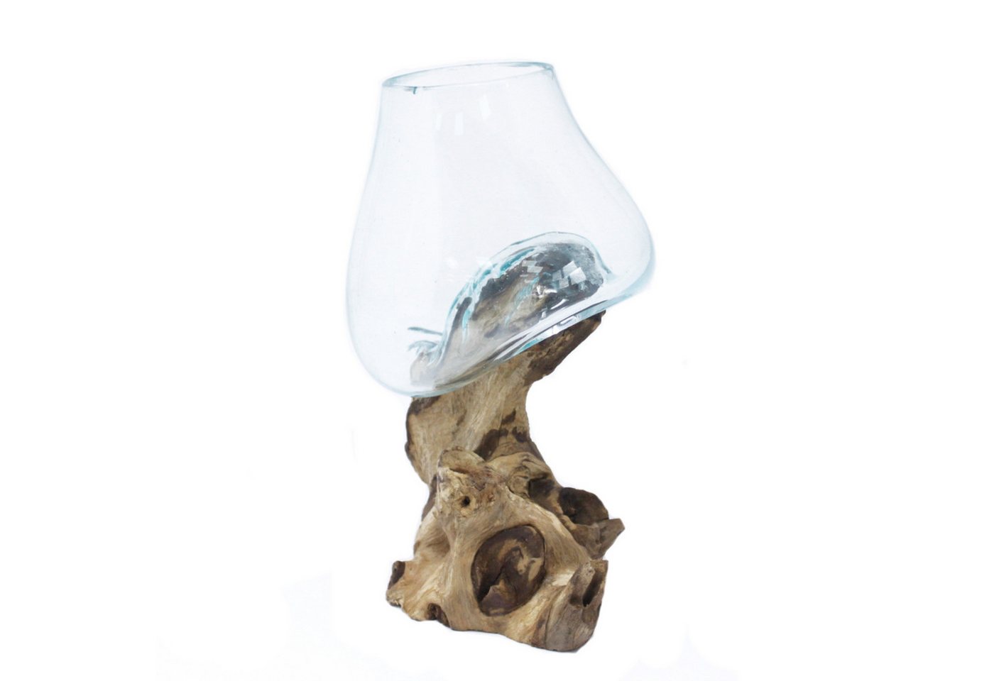 Bali-Homedecor Deko-Glas Geschmolzenes Glas auf Holz - mittelgroßen Schüssel Bali-Homedecor Deko-Glas Geschmolzenes Glas auf Holz - mittelgroßen Schüssel von Bali-Homedecor