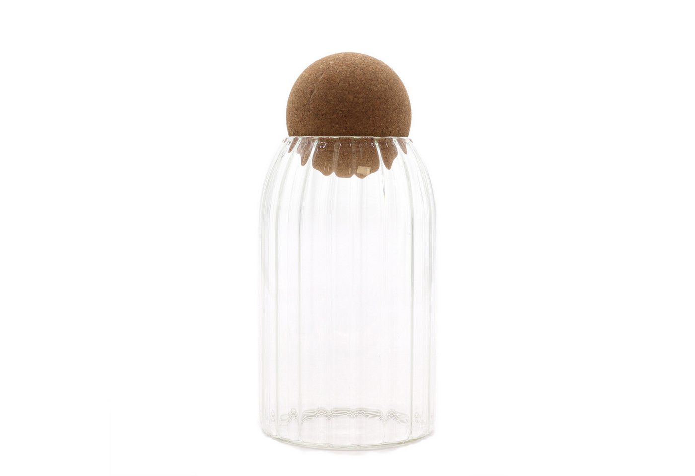 Bali-Homedecor Deko-Glas Glasgefäß mit Korkkugel– gerippt – 15 cm Bali-Homedecor Deko-Glas Glasgefäß mit Korkkugel– gerippt – 15 cm von Bali-Homedecor
