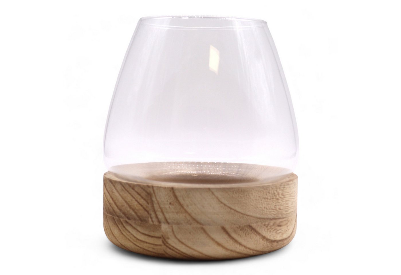 Bali-Homedecor Deko-Glas Großes Terarium auf natürlichem Tungholz - 17x19cm Bali-Homedecor Deko-Glas Großes Terarium auf natürlichem Tungholz - 17x19cm von Bali-Homedecor