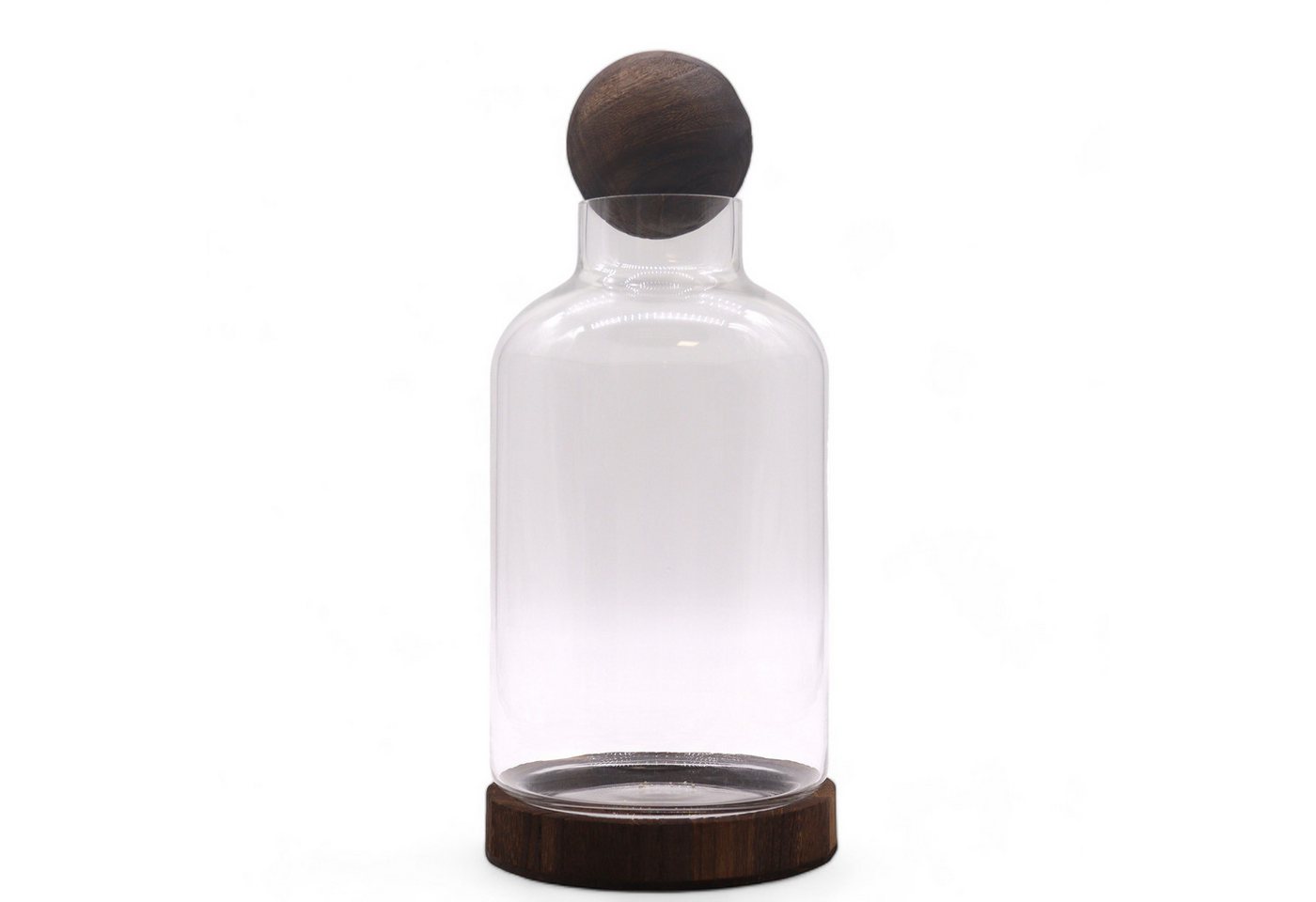 Bali-Homedecor Deko-Glas Großes Terarium mit Kugeldeckel auf dunklem Tungholz - 16x32cm Bali-Homedecor Deko-Glas Großes Terarium mit Kugeldeckel auf dunklem Tungholz - 16x32cm von Bali-Homedecor