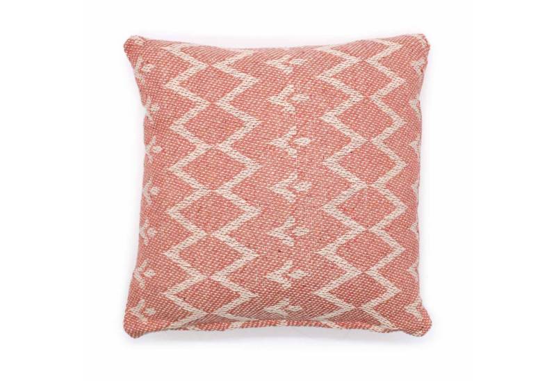Bali-Homedecor Dekokissen Klassischer Kissenbezug - Zackig- Rosa- 40x40cm von Bali-Homedecor