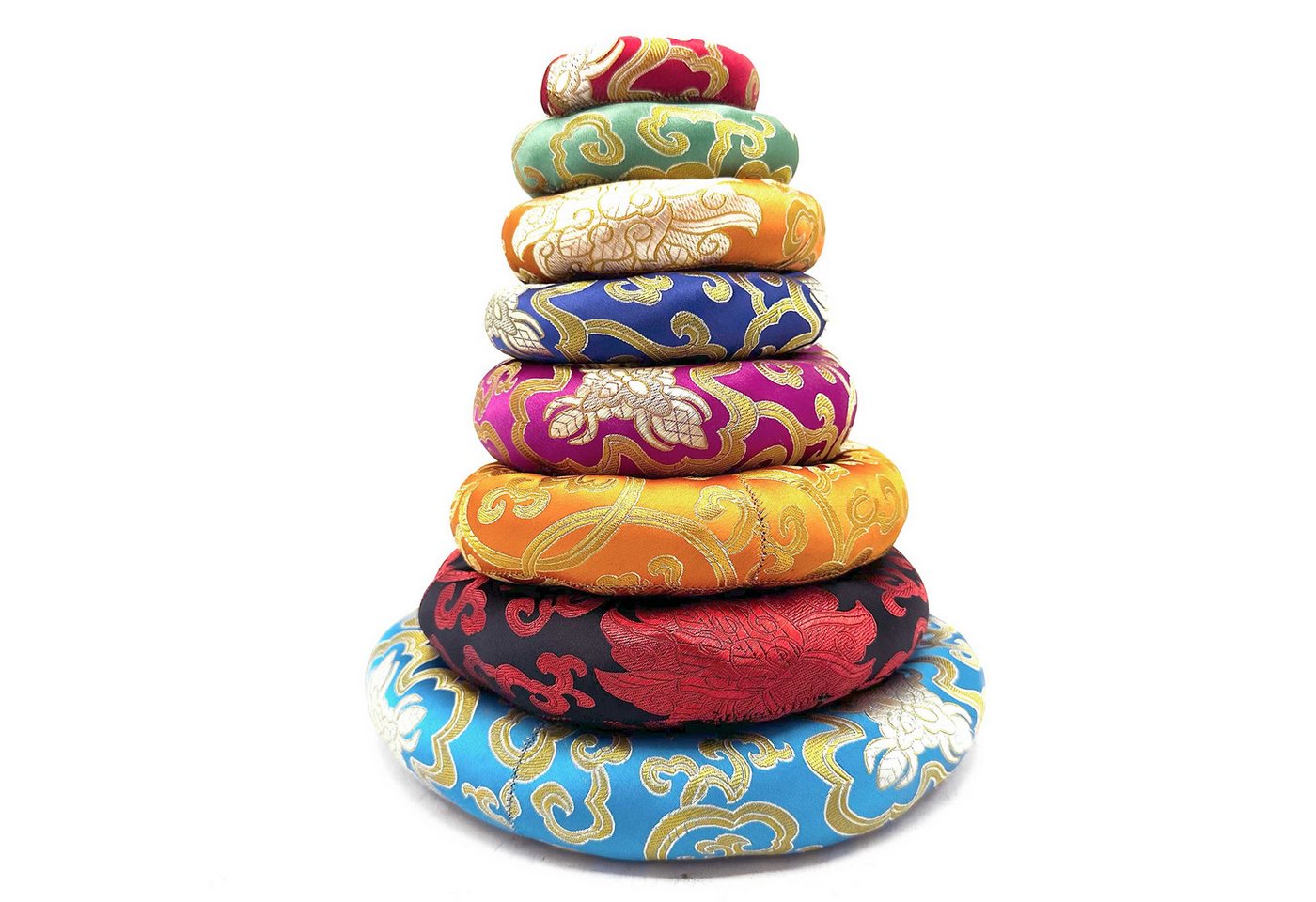 Bali-Homedecor Dekokissen Reifenkissen 18 cm (für 20–24 cm Klangschale), zufällige Farbe von Bali-Homedecor