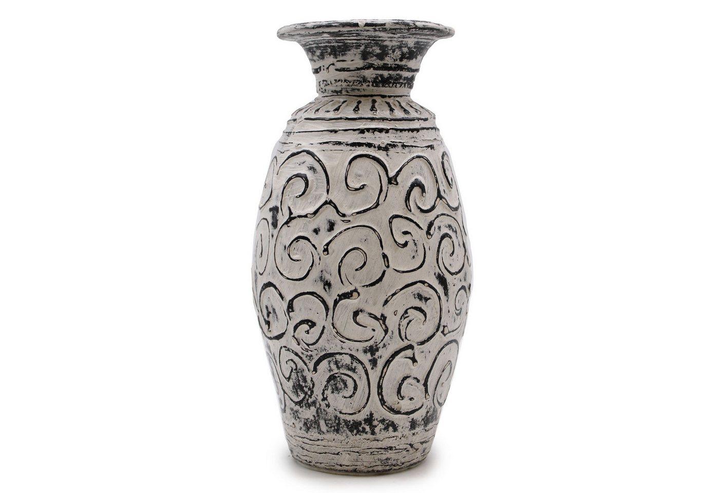 Bali-Homedecor Dekovase Wirbelförmige Vase - Creme von Bali-Homedecor