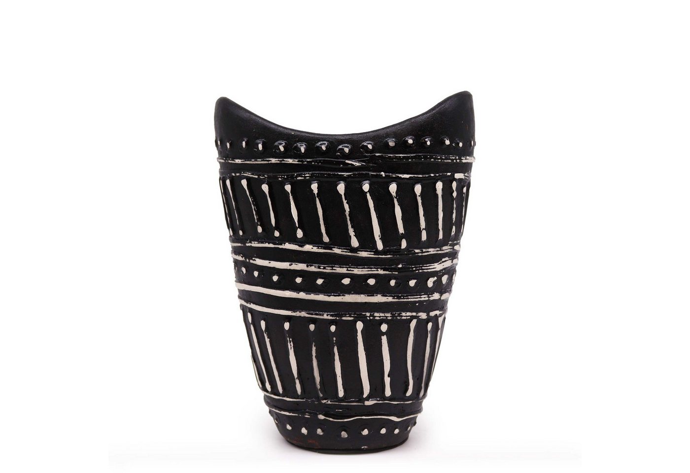 Bali-Homedecor Dekovase Wirbelförmige Vase – Schokolade von Bali-Homedecor