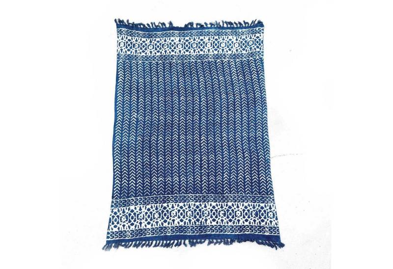 Bali-Homedecor Hängedekoration Handgefertigter Indigo-Überwurf - 170x120cm - Seedha-Pfeile von Bali-Homedecor