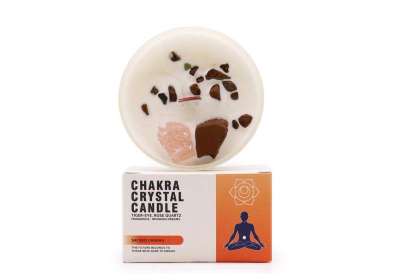 Bali-Homedecor Kerzenständer Chakra-Kristallkerze – Heiliges Chakra von Bali-Homedecor