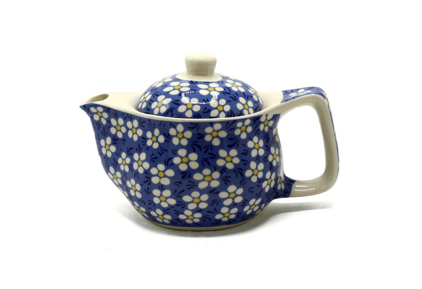 Bali-Homedecor Teekanne Kleine Kräuterteekanne-Blaues Gänseblümchen von Bali-Homedecor