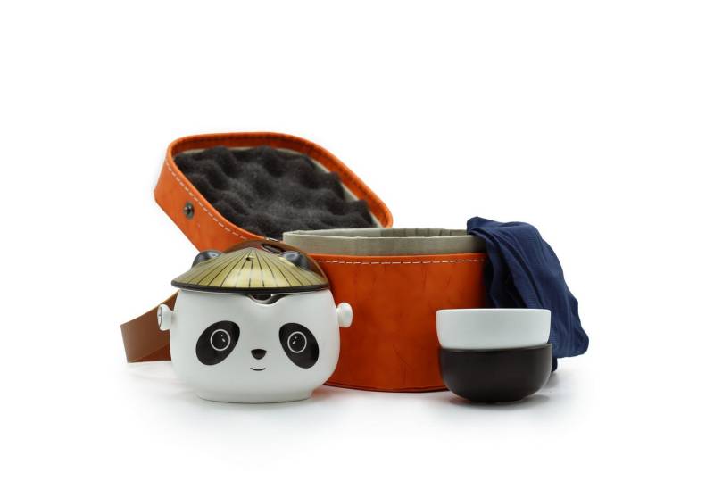 Bali-Homedecor Teekanne Panda Teekannen-Set - Zwei Tassen - Reisepaket von Bali-Homedecor