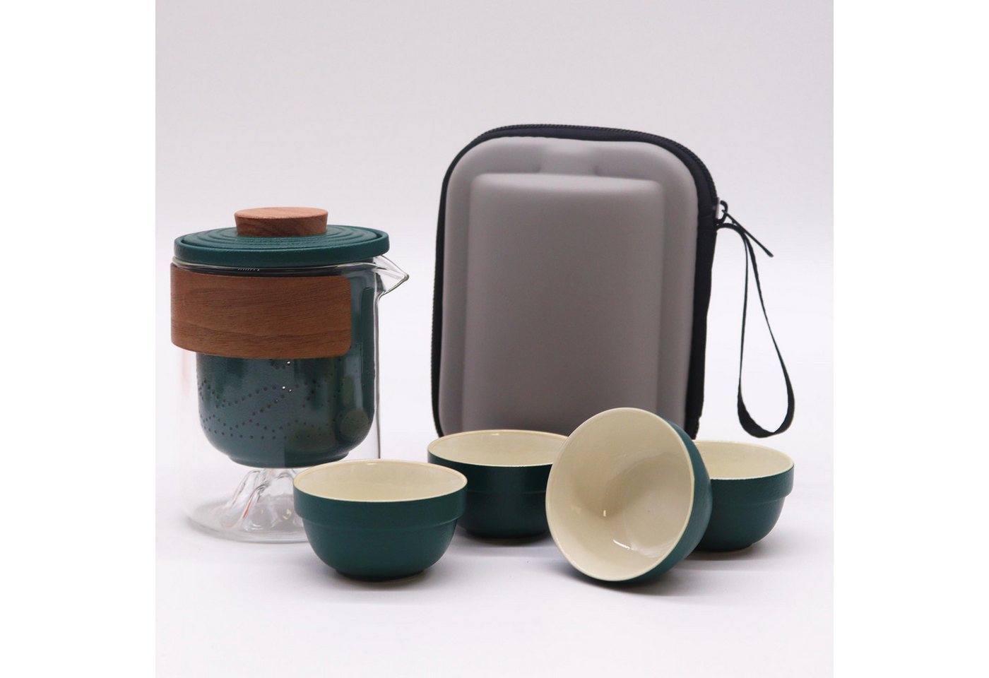 Bali-Homedecor Teekanne Reise- Teekannen-Set -Mountain- Vier Freunde - Reisepaket von Bali-Homedecor
