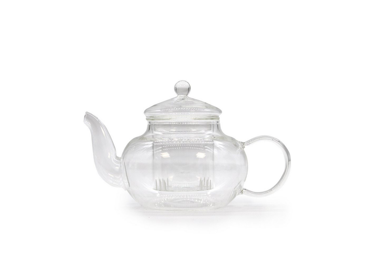 Bali-Homedecor Teekanne Teekanne aus Glas mit Sieb - Rund Perle - 400ml von Bali-Homedecor