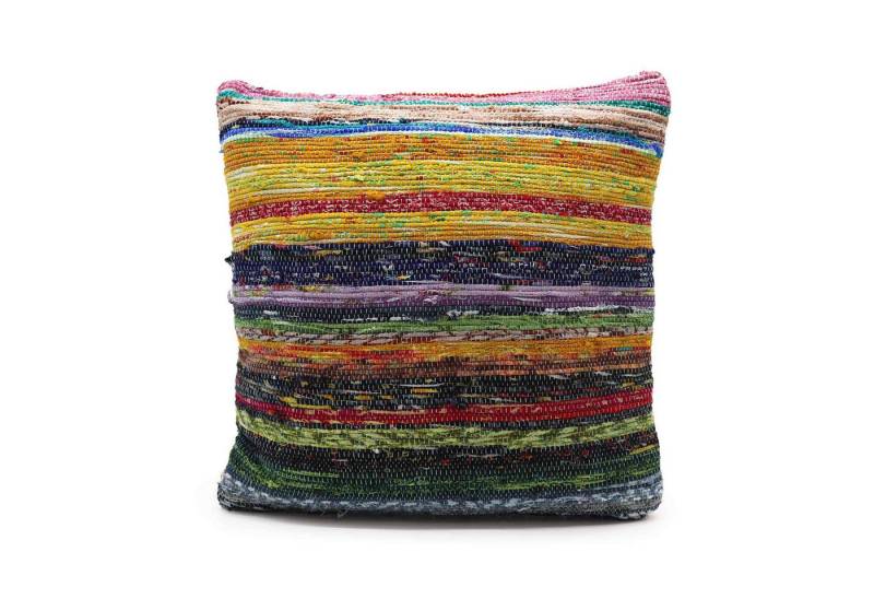 Bali-Homedecor Teppich Flickenteppich-Kissenbezüge - 40x40cm - Sonnenaufgangsorangen von Bali-Homedecor