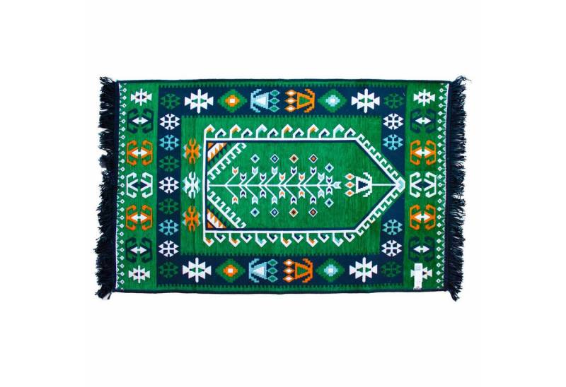 Bali-Homedecor Teppich Kelim-Teppich 125x80 cm - Grün von Bali-Homedecor
