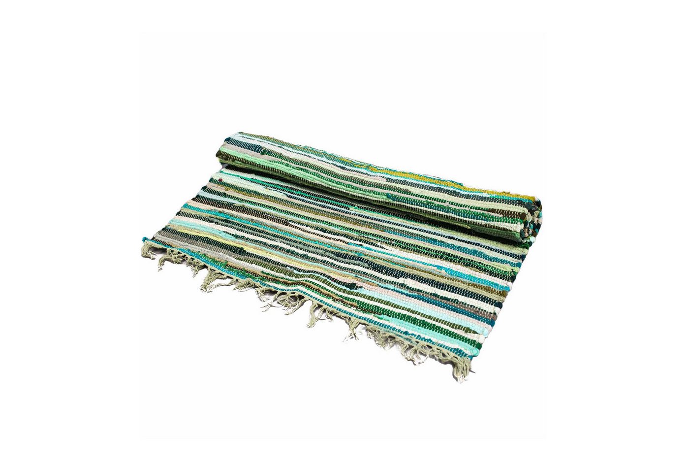Bali-Homedecor Teppich Kleiner Flickenteppich- 50x90cm -Premiumqualität- Natural Greens von Bali-Homedecor