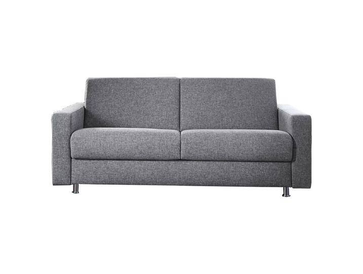 Bali 2-Sitzer Messina in grauem Stoff bezogen auf geschmackvollen zylinderförmigen Chromfüßen Bali 2-Sitzer Messina in grauem Stoff bezogen auf geschmackvollen zylinderförmigen Chromfüßen von Bali