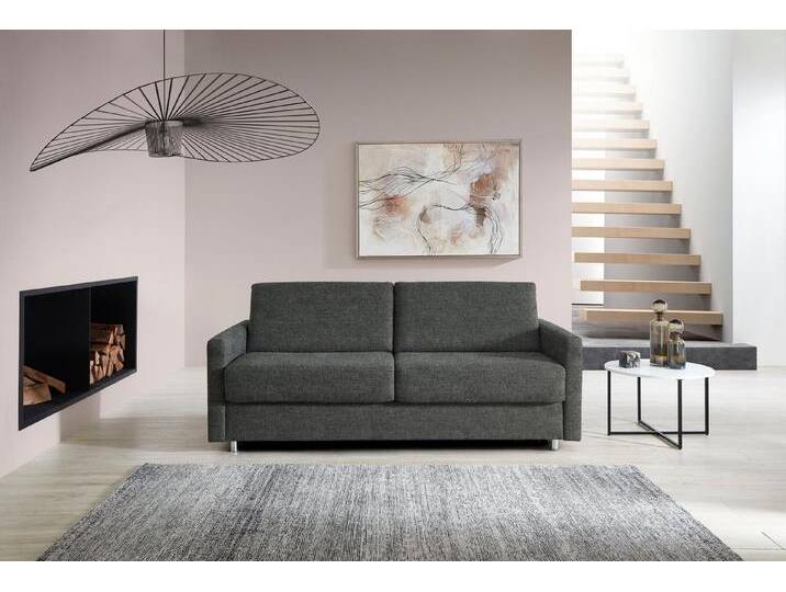 Bali Schlafsofa JUNARA, Dauerschläfer mit zweigeteiltem Lattenrost, 160er u. 180er Breite, 2 Matratzenvarianten, grau von Bali