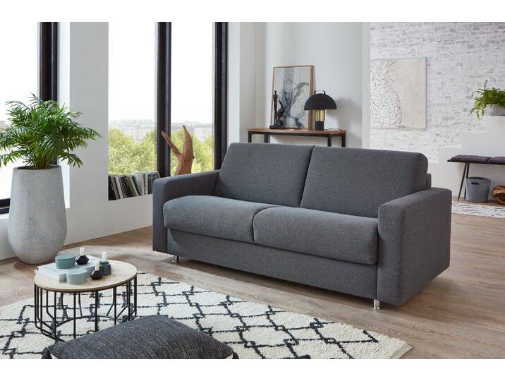 Schlafsofa MESSINA ca. 120x200cm in Stoff grau/anthrazit von Bali