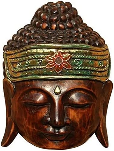 Wogeka Schöne 20 cm Buddha Holz Wandmaske Budda Maske 57 von Wogeka