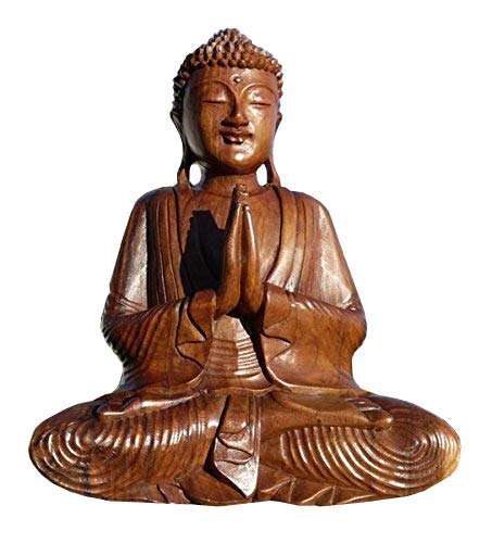 Wogeka - 40 cm Gebet Buddha Meditation - Holz Budda Feng Shui BMGEB40 von WOGEKA ART