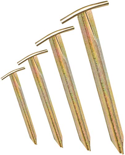 8X Zelt-Heringe - Länge: 30 cm, Breite: 2,5 cm - T-Profil | Heringe | Erdnägel | Bodenanker aus verzinktem Stahl zur Befestigung & Fixierung (8) von Balinco
