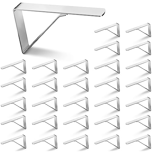 Balinco Tischdeckenklammern 30er Set aus Edelstahl, Hochwertig, Robust, Rostfrei – Tischdeckenhalter, Tischklemmen, Tischklammern, Tischtuch Clips von Balinco