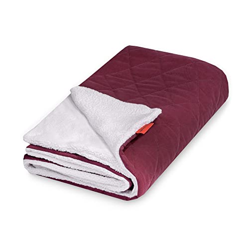 Balkis Hundedecke Kombers, Made in Germany, in verschiedenen Größen und Farben (L - 140x140 cm, Bordeaux) von Balkis