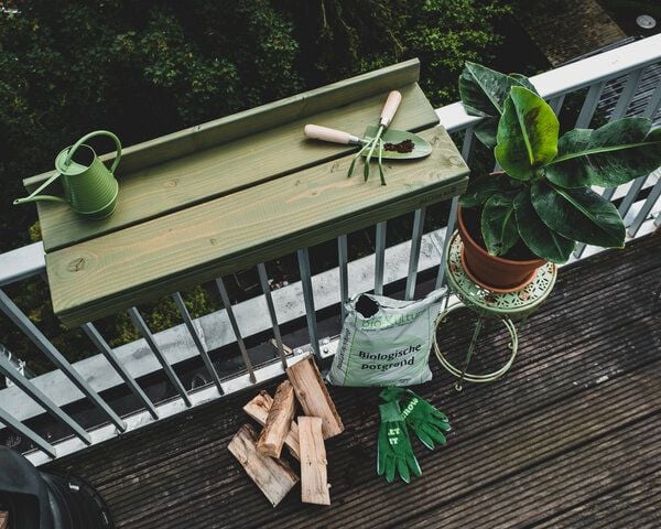 Balkonbar Pine holz - Balkongeländer Rechteck hoch - 90 x 30 cm von Balkonbar