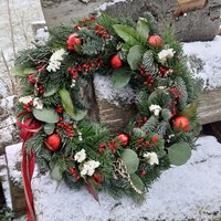 Weihnachtskranz Mit Eukalyptus - Türhänger Weihnachtskranz Mit Eukalyptus - Türhänger von Balkonika