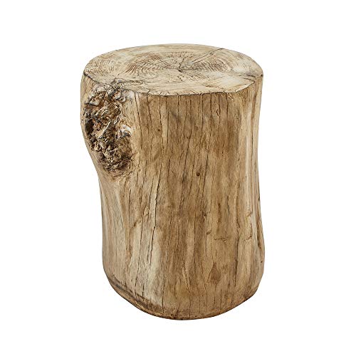 Ball & Cast künstlichen Baumstumpf Hocker Beton Ende Beistelltisch, Faux Holz Akzent Tisch für Indoor Outdoor Garten, Natürlich von Ball & Cast