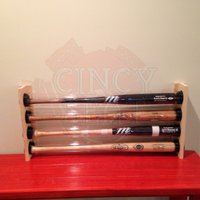 Wandhalterung Für 4 Baseballschläger - in Originalgröße Mlb von BallParkWood