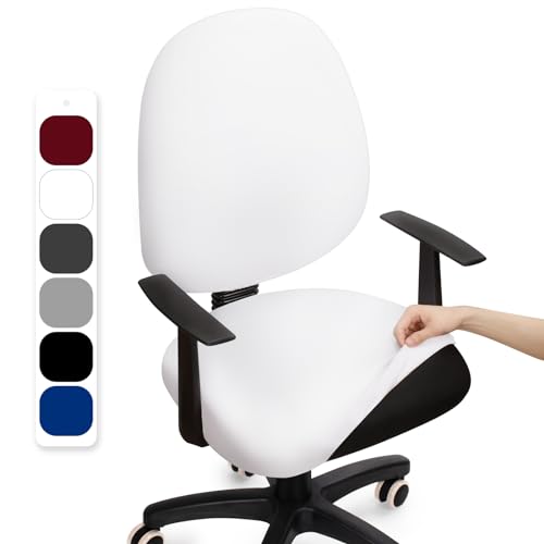 BalladHome Bürostuhl Bezug Stretch Bezug Für Bürostuhl Universal Office Computer Stuhlbezug Drehbare Office Stuhlbezüge Abnehmbare Waschbare Bürostuhl Hussen für Computer Armlehnen Stuhl (Weiß,2PC)-F BalladHome Bürostuhl Bezug Stretch Bezug Für Bürostuhl Universal Office Computer Stuhlbezug Drehbare Office Stuhlbezüge Abnehmbare Waschbare Bürostuhl Hussen für Computer Armlehnen Stuhl (Weiß,2PC)-F von BalladHome