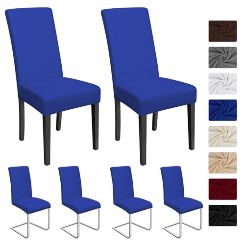 Stuhlhussen 6 Stück,Stretch-Stuhlbezug elastische moderne Husse Elasthan Stretchhusse Stuhlbezug Stuhlüberzug bi-elastic Spannbezug, sehr pflegeleicht und langlebig Universal (6 Stück, Königsblau) Stuhlhussen 6 Stück,Stretch-Stuhlbezug elastische moderne Husse Elasthan Stretchhusse Stuhlbezug Stuhlüberzug bi-elastic Spannbezug, sehr pflegeleicht und langlebig Universal (6 Stück, Königsblau) von BalladHome