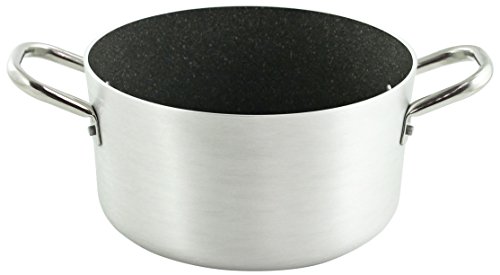 Ballarini Professionale Granite 2818.28 Stielkasserolle mit 2 Griffen, Aluminium, Grau, 28 cm von BALLARINI