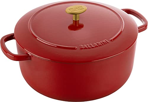 BALLARINI Bellamonte Auflaufform Bräter Dutch Oven Emailliertes Gusseisen Rund 20 cm 2,5 L Rot von BALLARINI