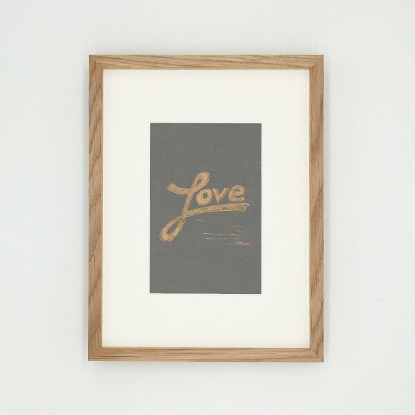 Ballenito Love I – Kunstdruck mit Echtholzrahmen von Ballenito