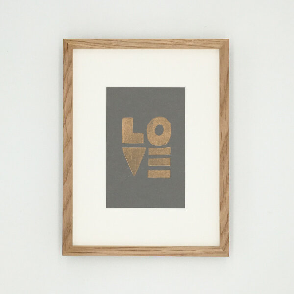 Ballenito Love II – Kunstdruck mit Echtholzrahmen von Ballenito