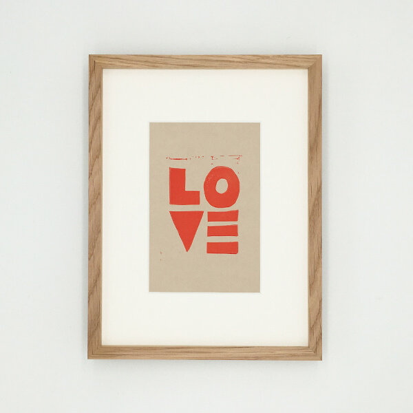 Ballenito Love II – Kunstdruck mit Echtholzrahmen von Ballenito