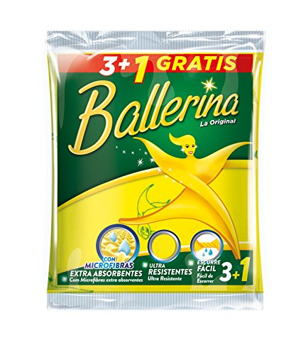 Ballerina Reinigungstuch, gelb, 3 + 1 Stück von Ballerina