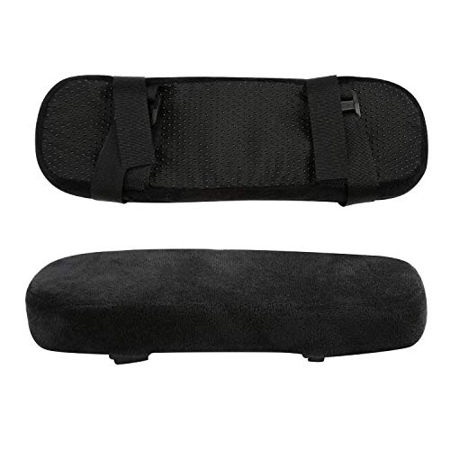 Ballery Armlehnen Pads, 2 Stück Ergonomische Armlehnen Polster aus Schaum Anti-Rutsch Support Abdeckungen Kissen Büro- und Gaming Stuhl Armlehne Pad Arm Rest für Ellenbogen Komfort von Ballery