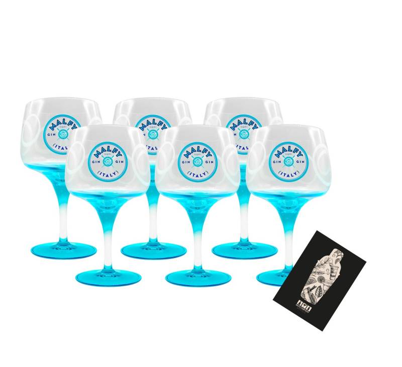Ballon Gläser-Set Malfy Gin Ballon Gläser Blau - 6er Set Stielglas Ballonglas Gin & To von Ballon
