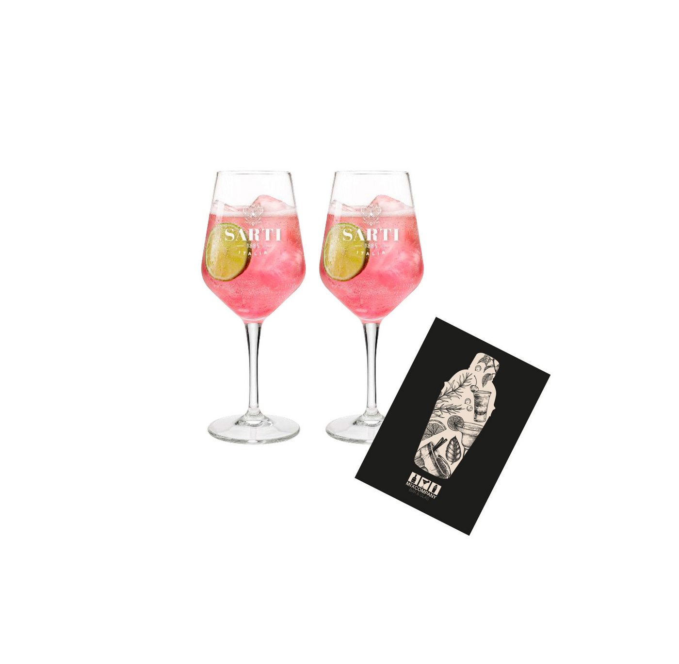 Mixcompany Gläser-Set Sarti Rosa Italia – 2er Set Ballongläser für Aperitifs & Cocktail Mixcompany Gläser-Set Sarti Rosa Italia – 2er Set Ballongläser für Aperitifs & Cocktail von Mixcompany