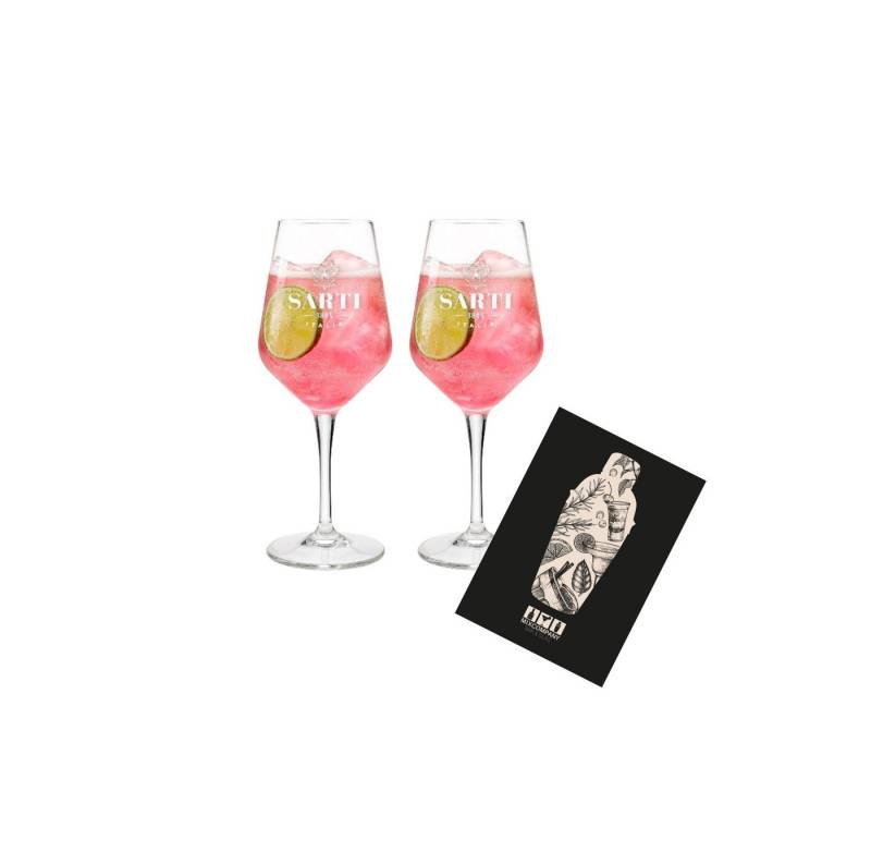 Mixcompany Gläser-Set Sarti Rosa Italia – 2er Set Ballongläser für Aperitifs & Cocktail von Mixcompany