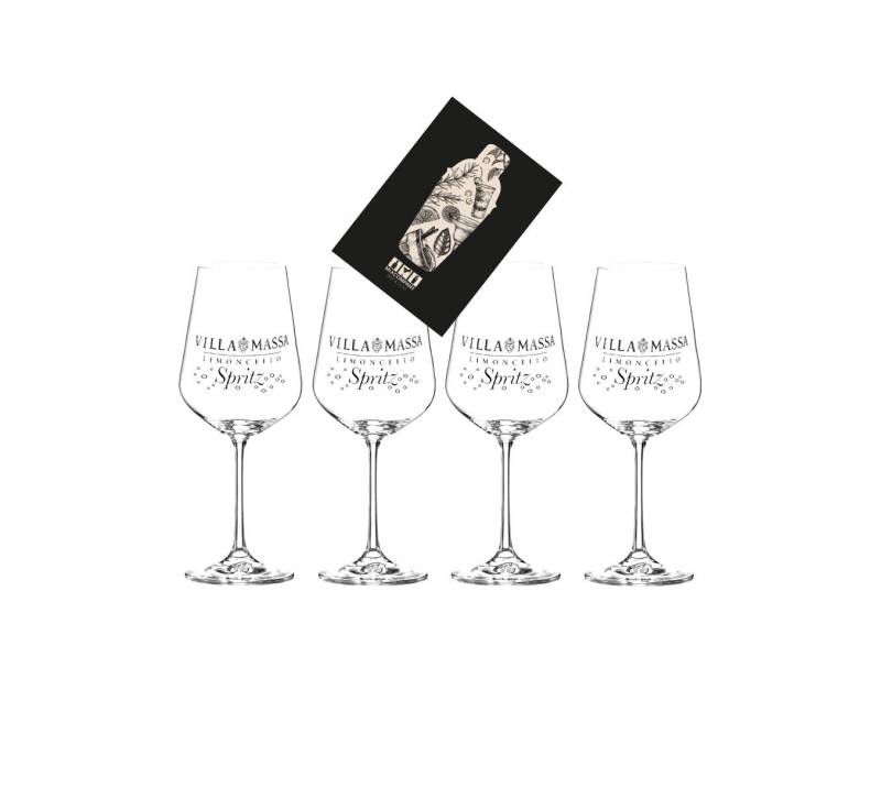 Ballon Gläser-Set Villa Massa Limoncello Spritz Glas 4er Set Stielglas Ballonglas Aperi von Ballon