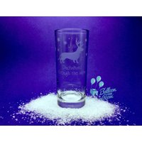 Dackel Durch Den Schnee - Graviertes Hi-Ball Glas von BalloonYourRoom