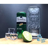 Gin Und Ginger Ale Graviertes Hi-Ball Glas von BalloonYourRoom