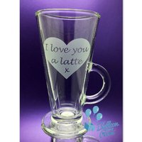 Ich Liebe Dich Eine Latte - Gravierte Glas von BalloonYourRoom