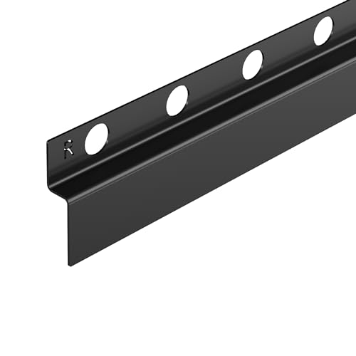 Balneo Duschleiste Edelstahl Zuschneidbar - Gefälleprofil Keil-Profil Duschleiste Edelstahl - Zuschneidbar für die Duschkabine - Leicht zu reinigen - Sicher - Rechts - 1,2x170x3 cm - Schwarz von Balneo