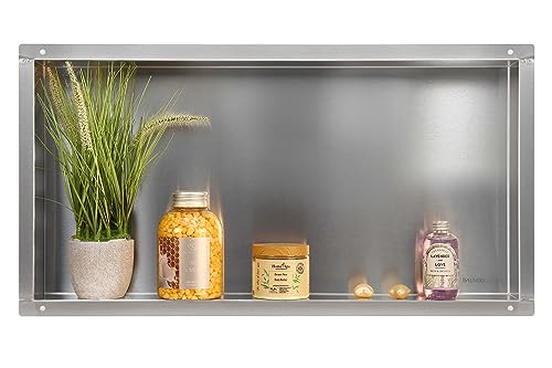 Balneo WALL-BOX NO RIM - Chrom Nische Edelstahl - Verchromt Wandnische Dusche - Wasserdicht - Flexibler Nischeneinbau - Nische für Badutensilien - ohne Fliesen - 60x30x10 cm Balneo WALL-BOX NO RIM - Chrom Nische Edelstahl - Verchromt Wandnische Dusche - Wasserdicht - Flexibler Nischeneinbau - Nische für Badutensilien - ohne Fliesen - 60x30x10 cm von Balneo